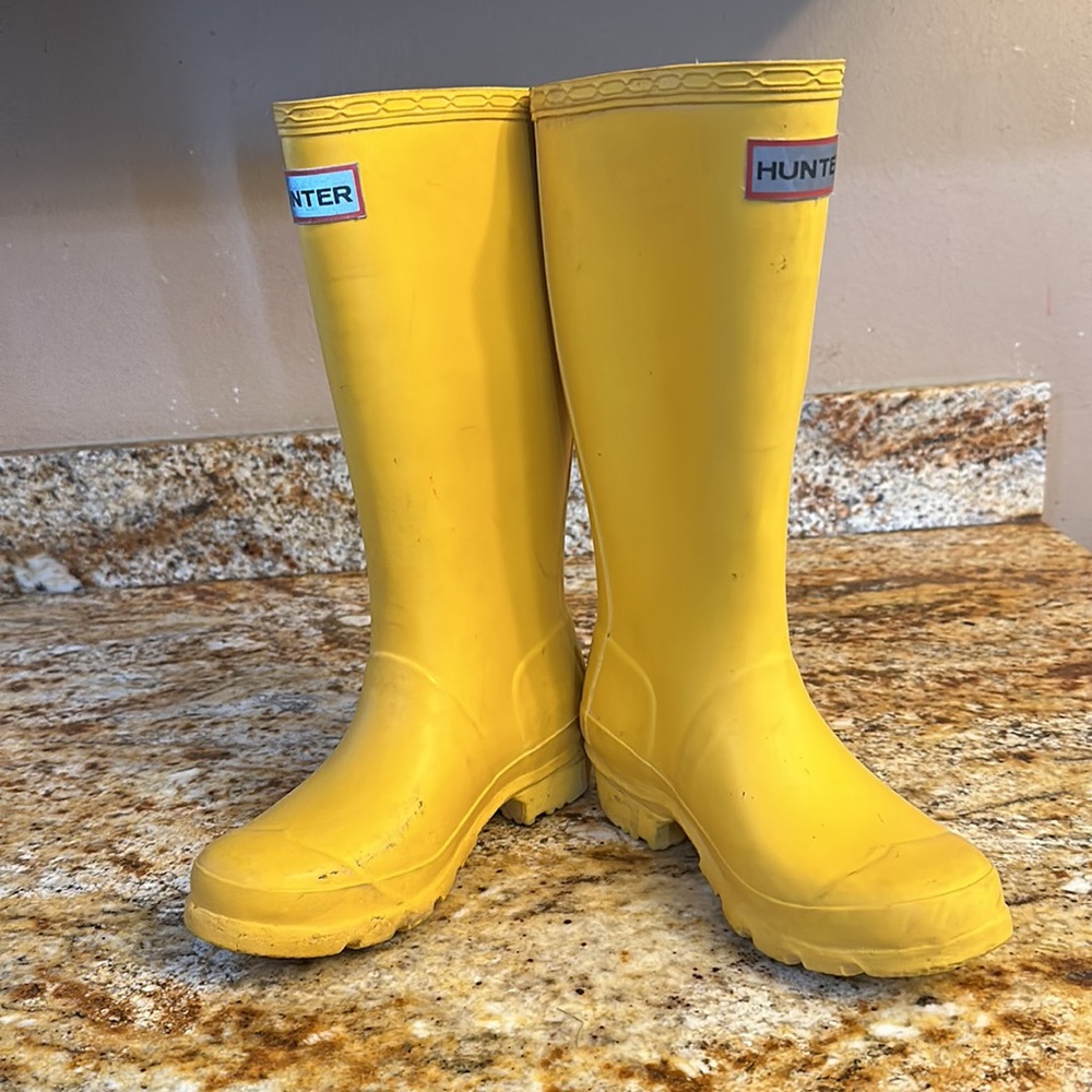 Kids Hunter Yellow Rain-boots